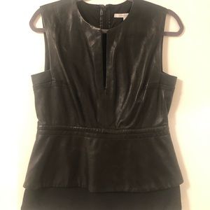 Diane Von Furstenberg leather top